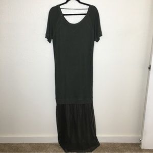 Heather Chic Stretchy Short Sleeve Maxi Dress M